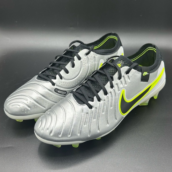 Nike Tiempo Legend 10 Elite FG Pro Soccer Cleats Silver Men’s HF8980-001